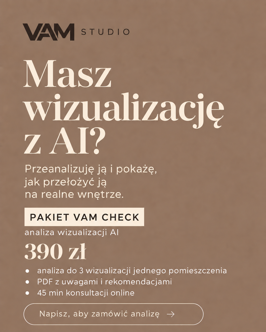 Pakiet VAM CHECK — analiza wizualizacji AI